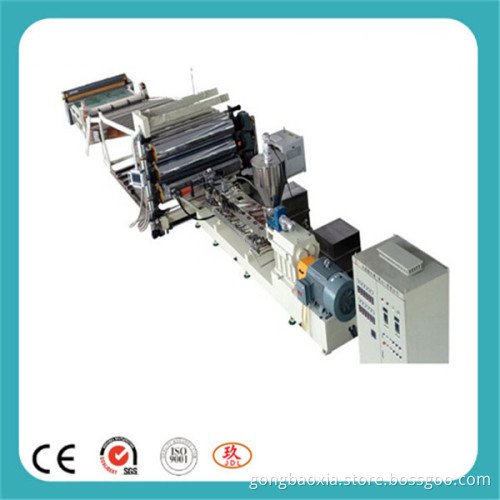 Front enclosed sheet extruder